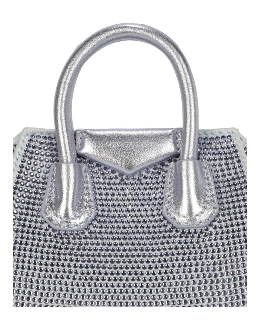 Givenchy Micro Anitgona Bag In Satin With Strass