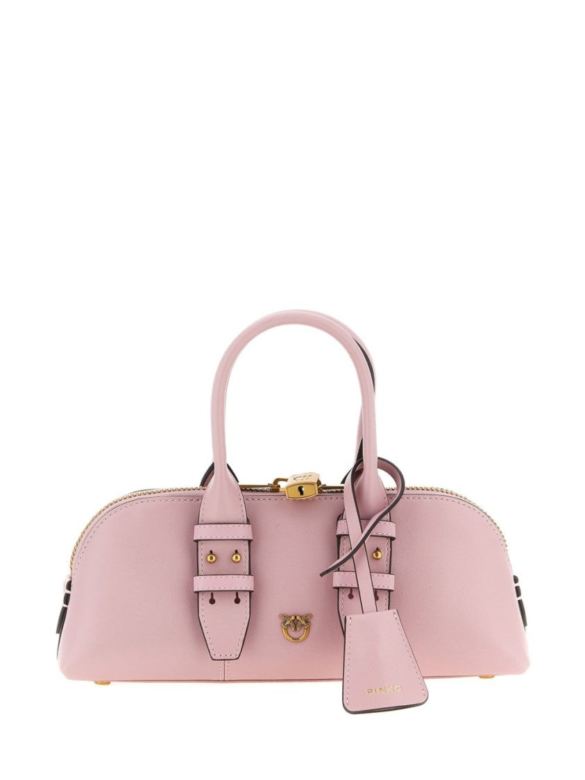 Pinko Smooth Leather Handbag With Zip Closure