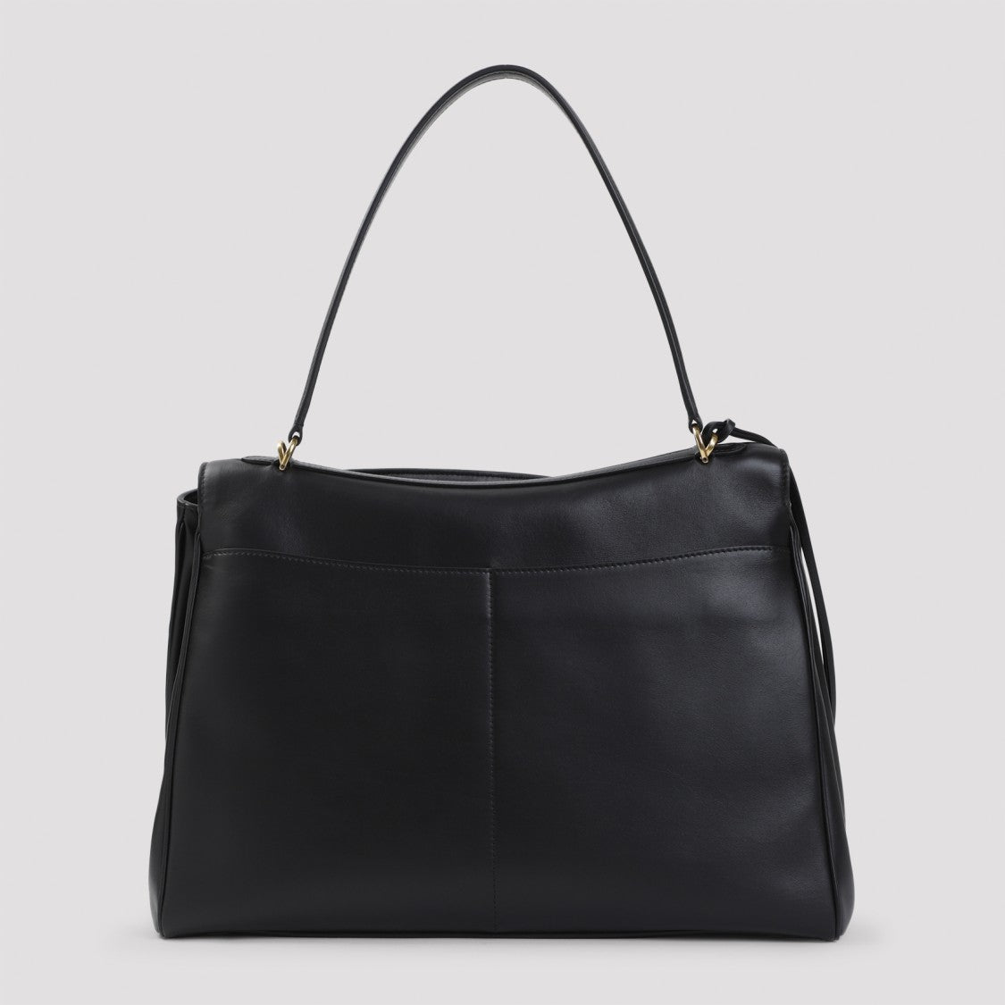 Balenciaga Black Calf Leather Handbag With Gold-Tone Accents