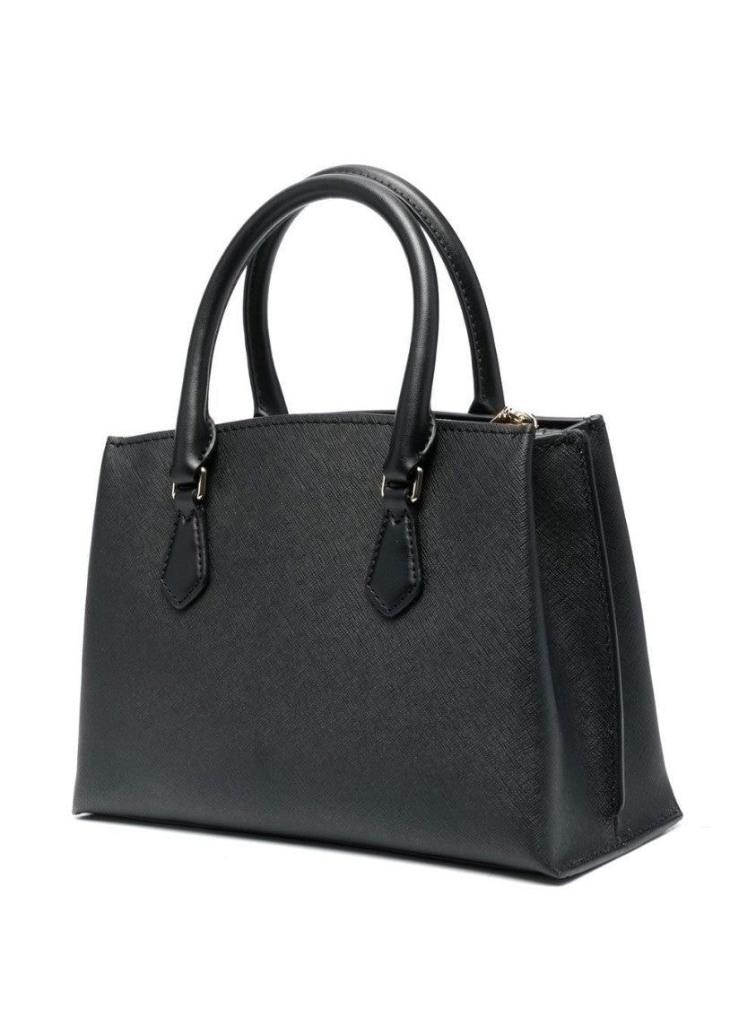 Michael Kors Structured Black Cow Leather Small Satchel