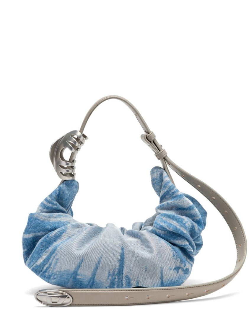 Diesel Ruched Silk And Nylon Bag