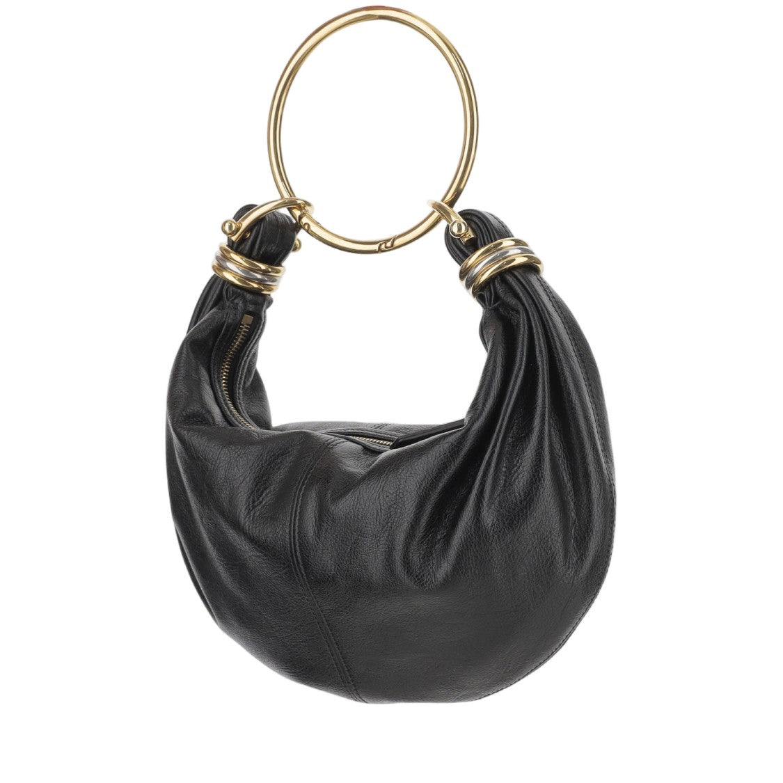Chloé Crescent-Shaped Black Leather Bag