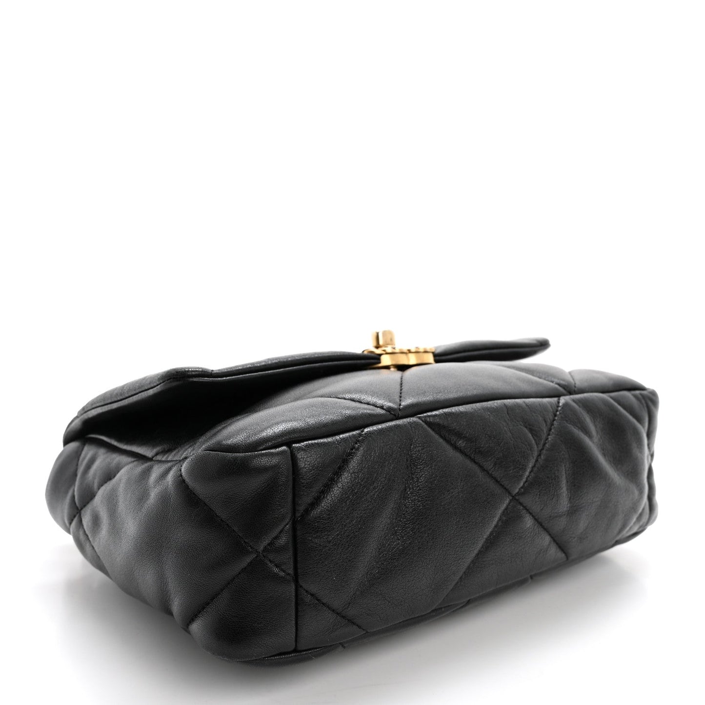 Goatskin Quilted Medium Chanel 19 Flap Black