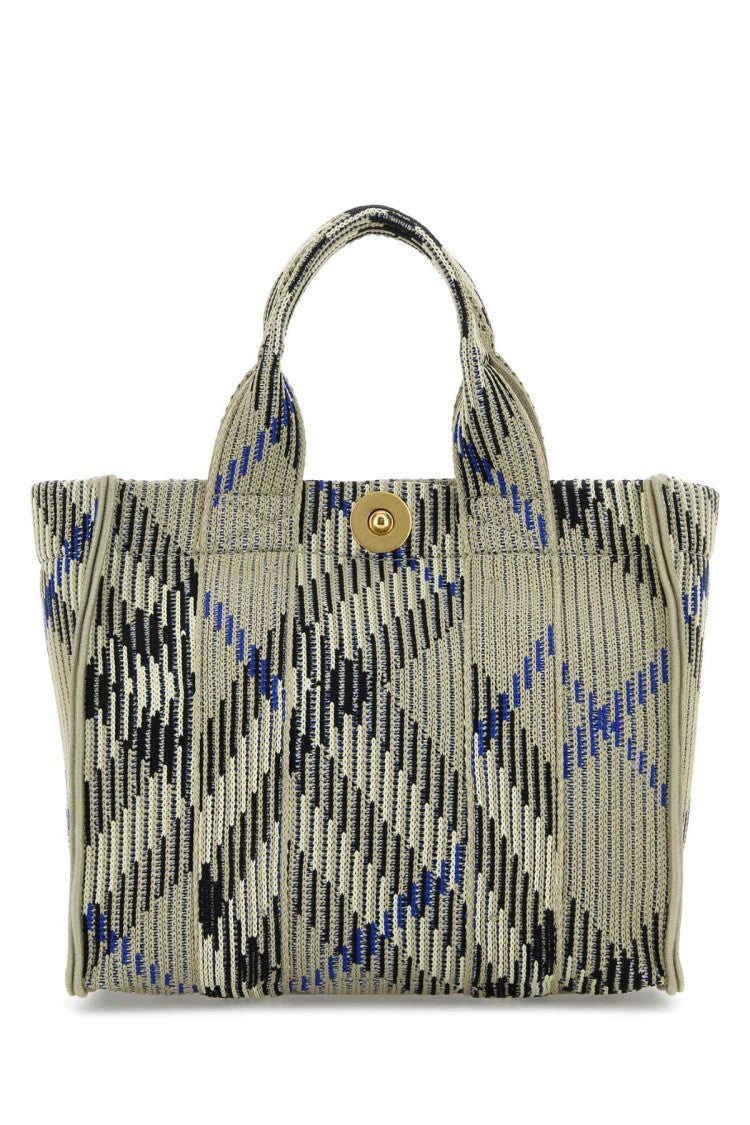 Burberry Embroidered Fabric Check Mini Handbag