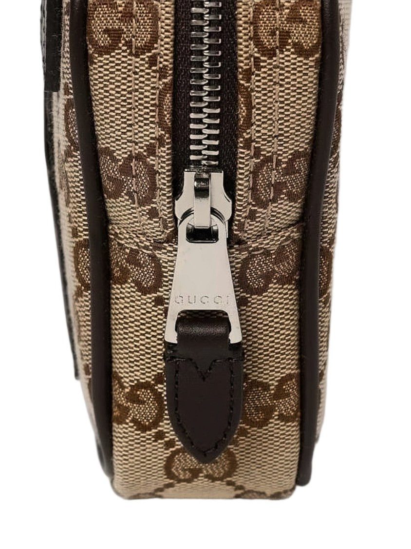 Gucci Rectangular Monogram Canvas Crossbody Bag