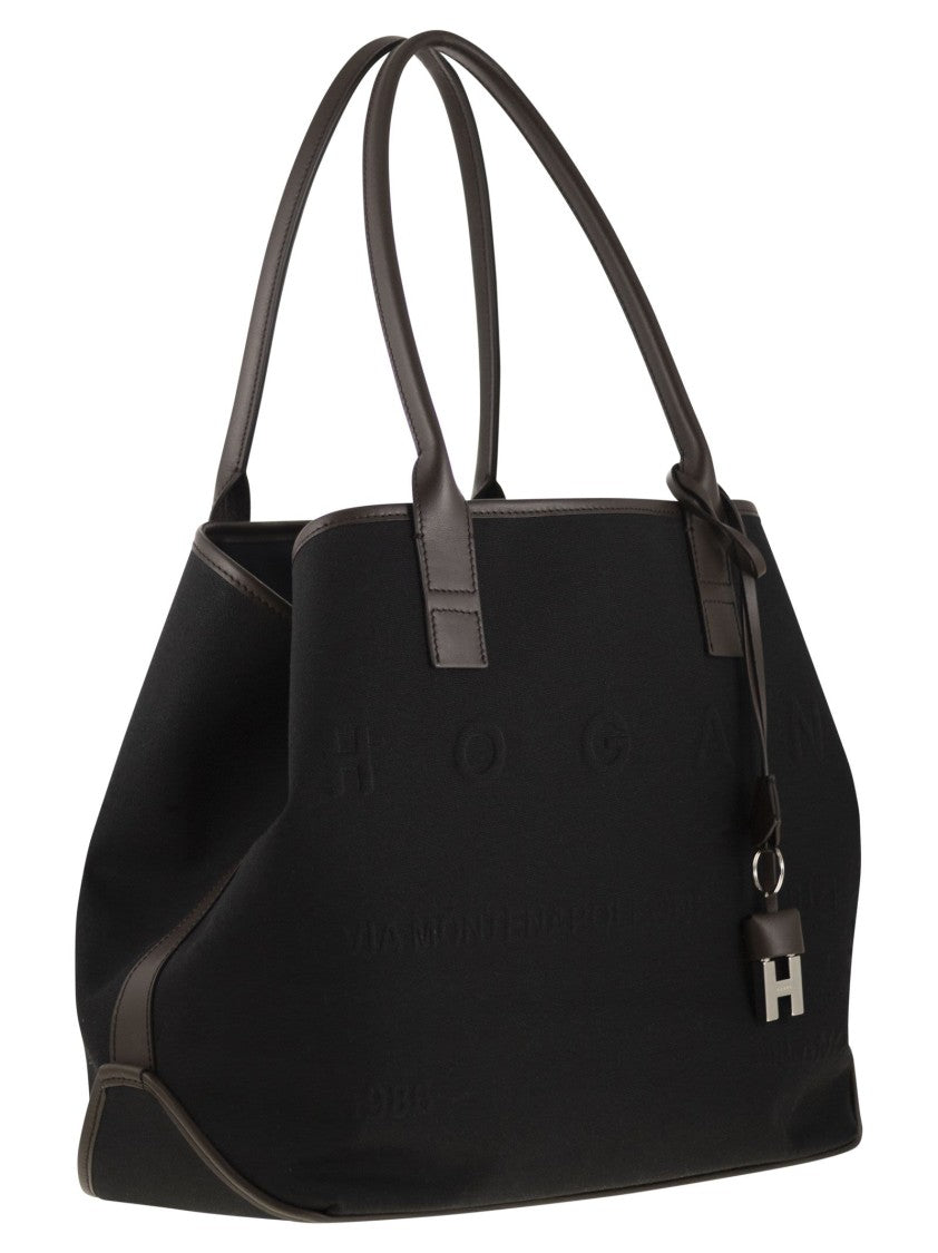 Hogan Medium Canvas Shopping Bag