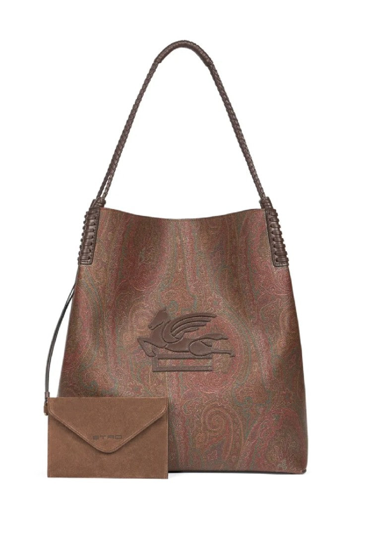 Etro Paisley Patterned Tote With Braided Handles