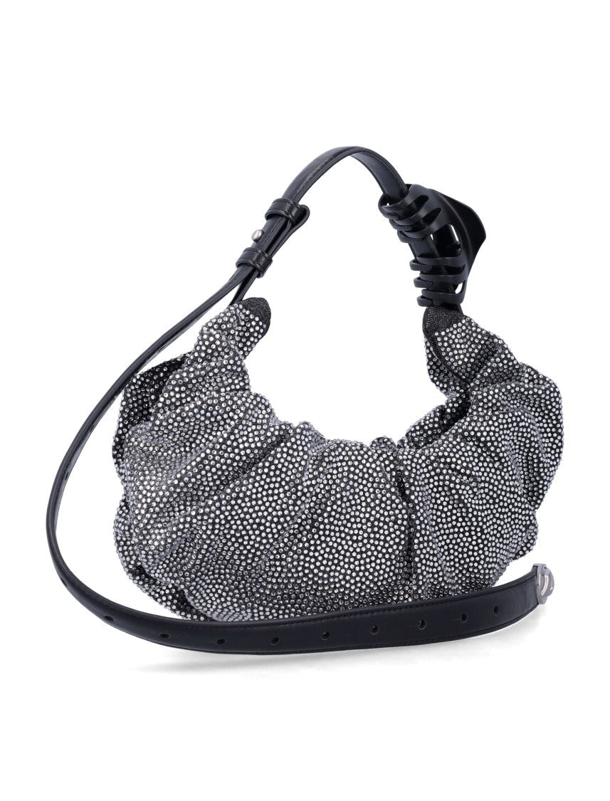 Diesel Grab-D Small Crystal Denim Hobo Bag