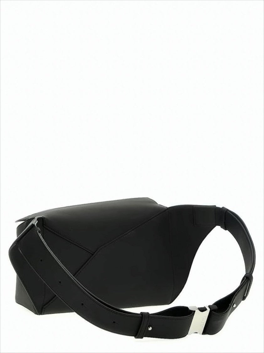 Loewe Geometric Calf Leather Crossbody Bag With Silver Hardware