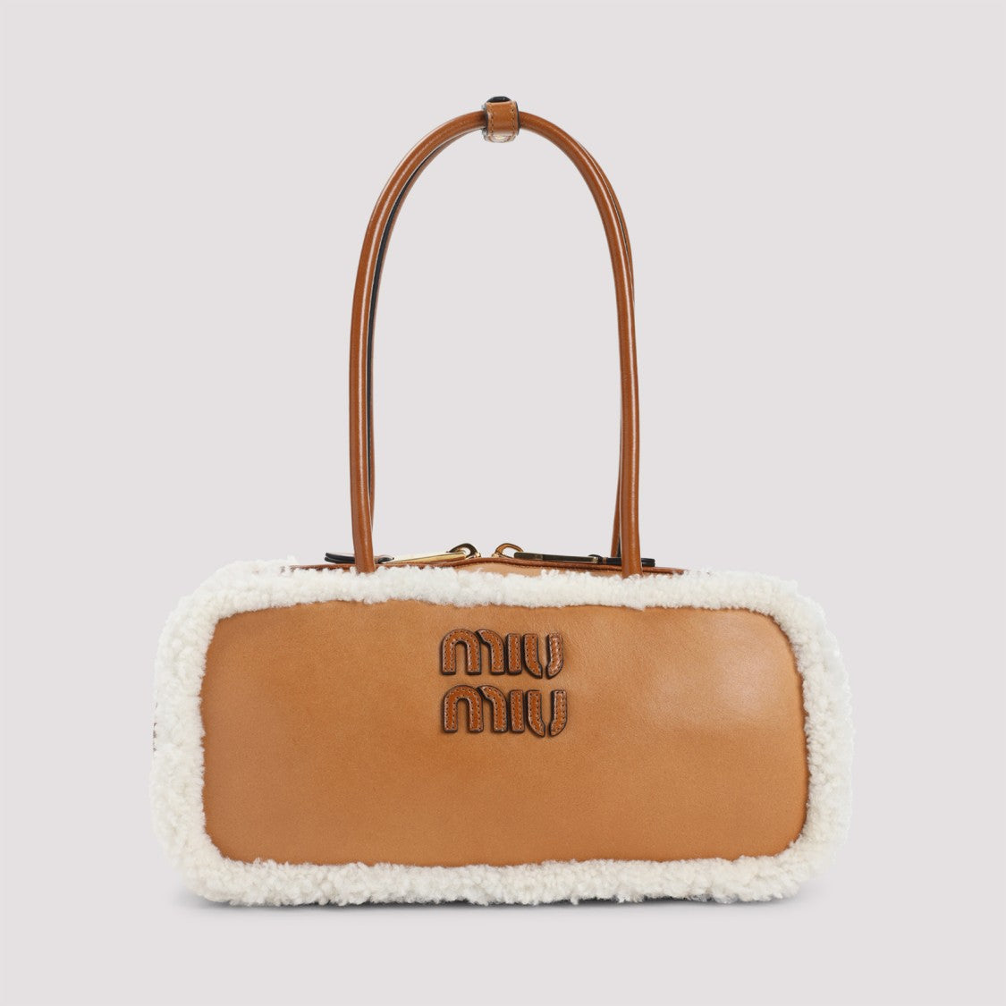 Miu Miu Cognac Brown Calf Leather Bauletto Shoulder Bag