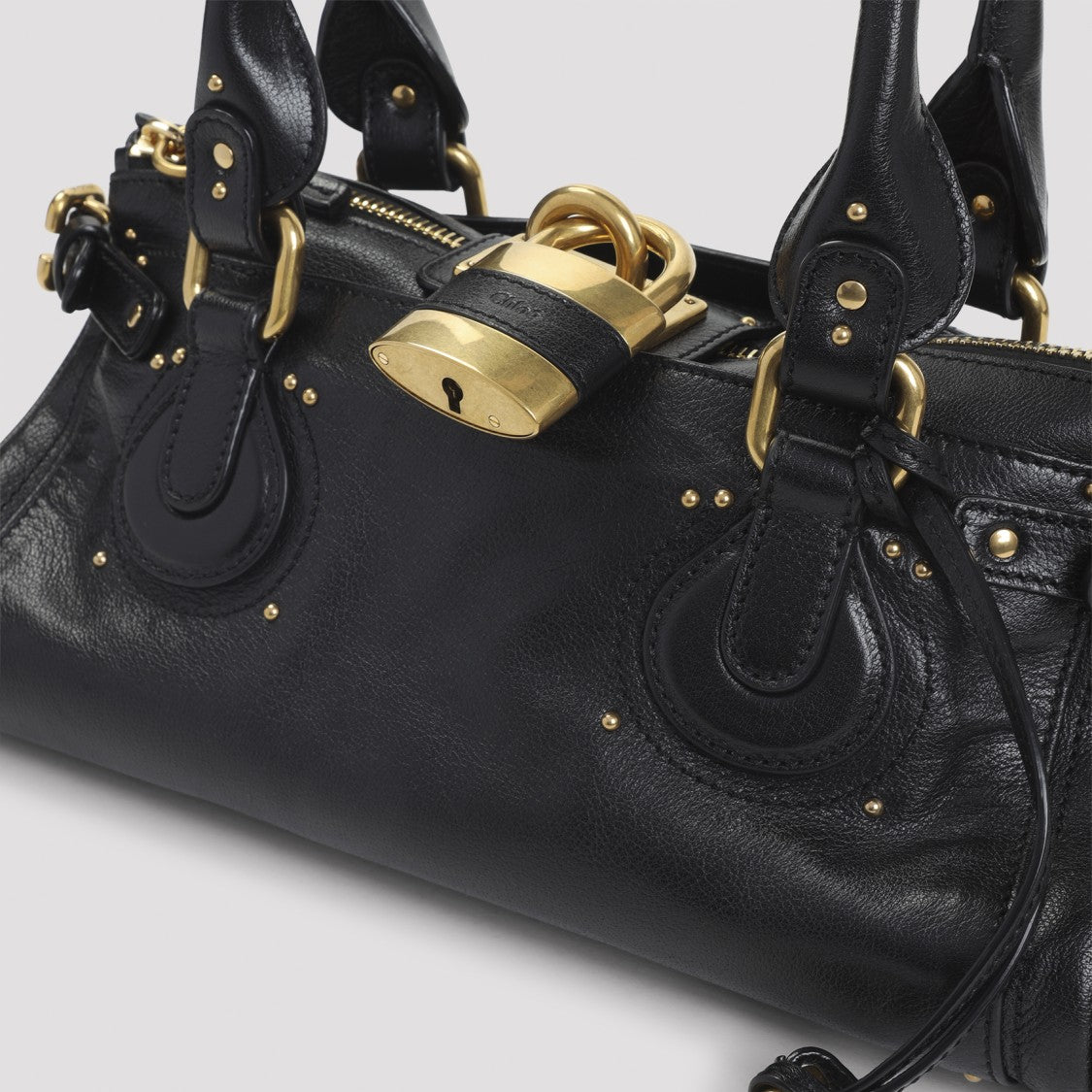 Chloé Black Buffalo Leather Paddington Bag