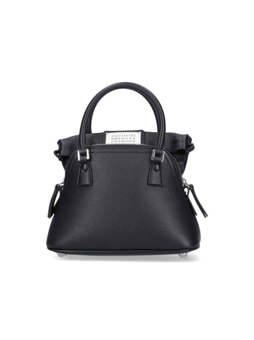 Maison Margiela Structured Textured Leather Shoulder Bag