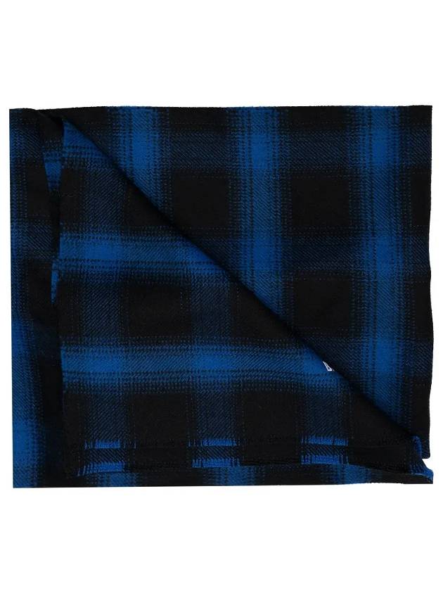 Luxury Balenciaga Trending 2025 Check Embroidery Logo Muffler Blue Black