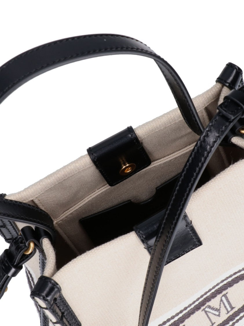 Balmain "Release" Bucket Bag – White