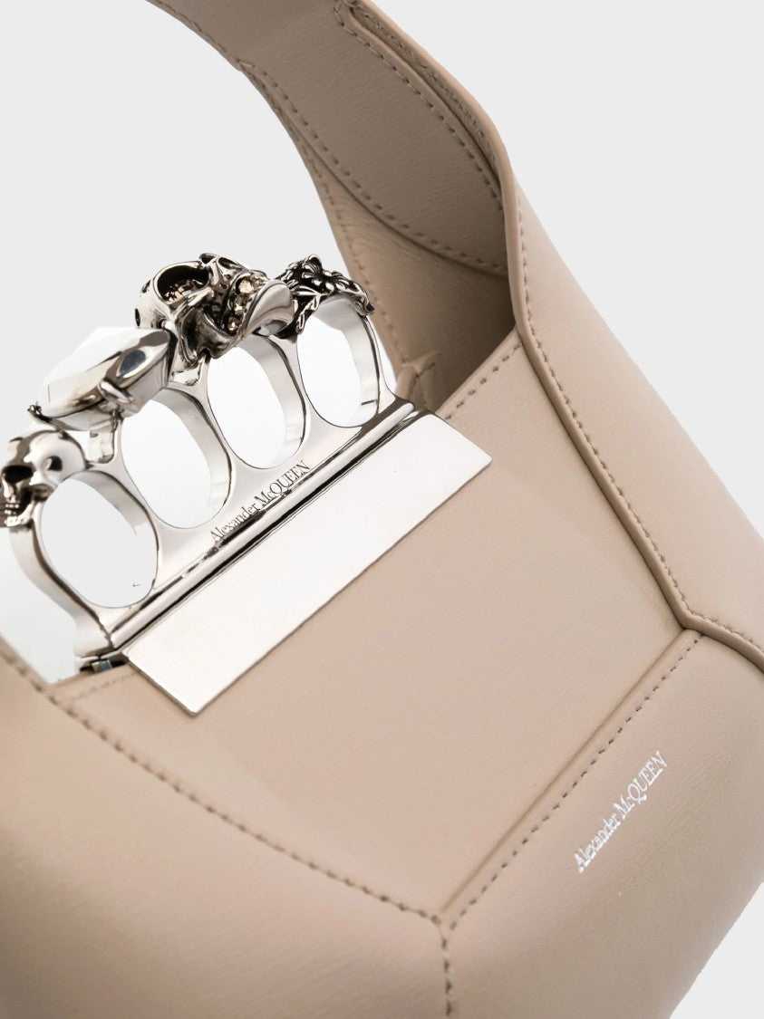 Alexander Mcqueen Structured Brown Calf Leather Bag