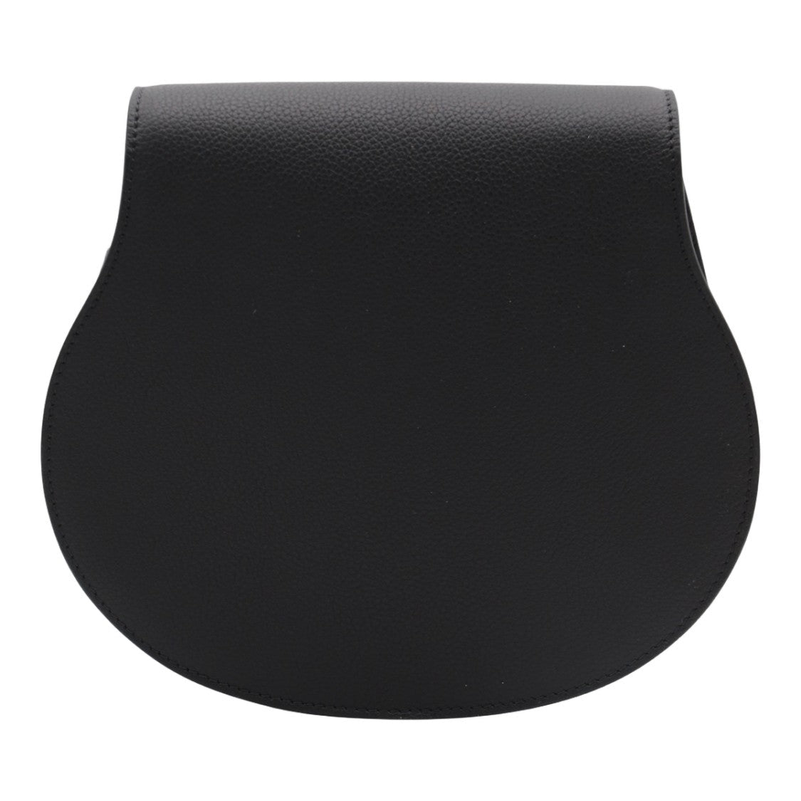 Chloé Saddle-Shaped Black Bag With Textured Surface