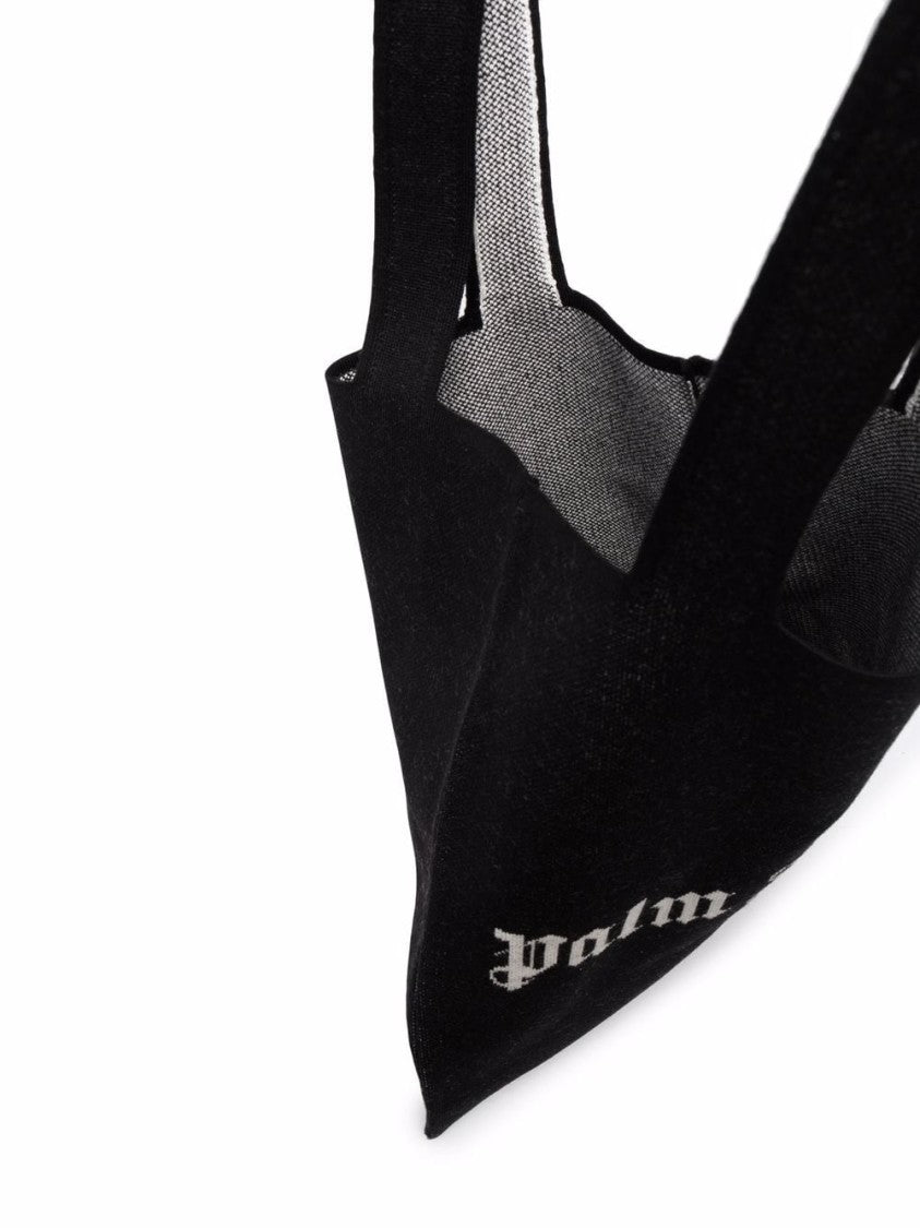 Palm Angels Knit Shopper Logo Tote Bag