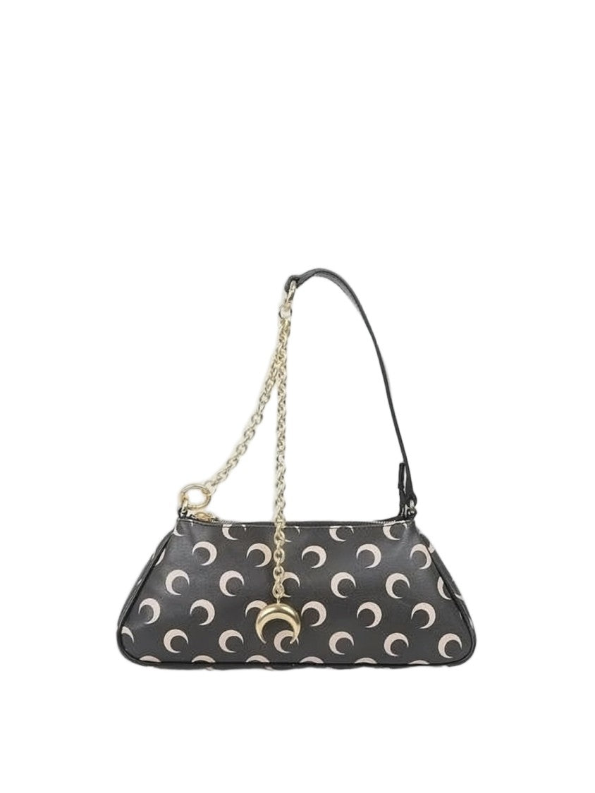 Marine Serre Elongated Black Shoulder Bag