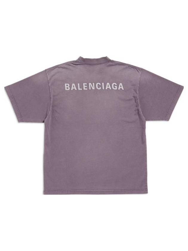 Luxury Balenciaga Trending 2025 Logo Print Short Sleeve T-Shirt Purple