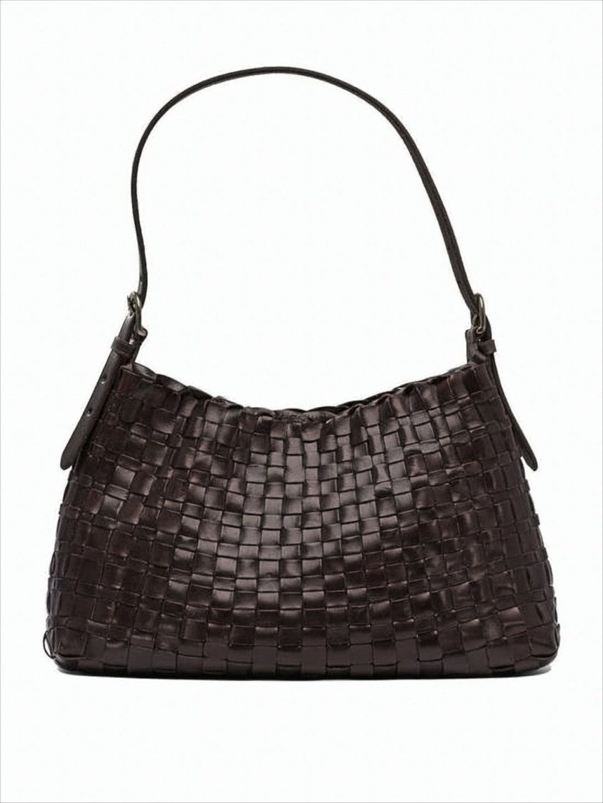 Dragon Diffusion Woven Calf Leather Shoulder Bag