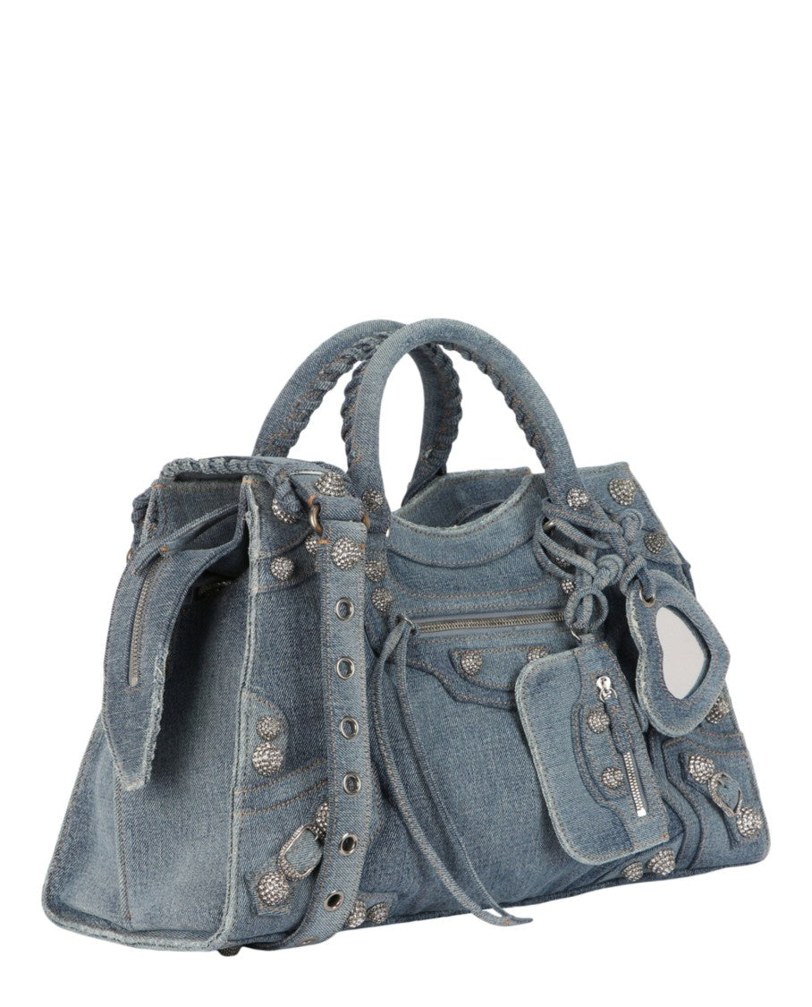 Balenciaga Neo Cagole City Bag In Denim