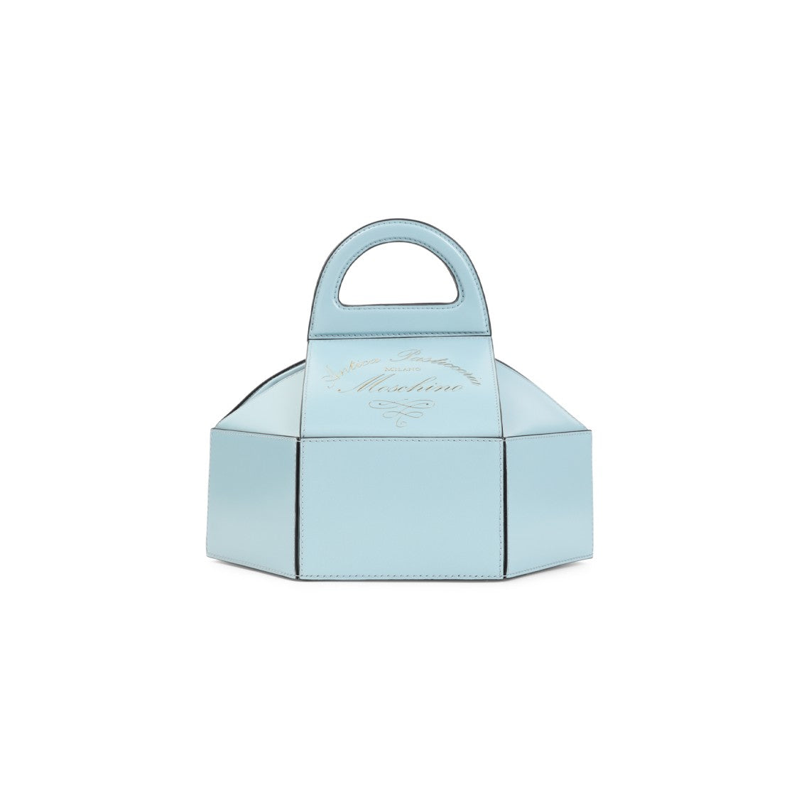 Moschino Light Blue Leather Cake Bag