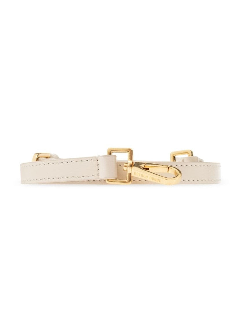 Golden Goose Structured Handbag With Gold-Tone Clasp And Detachable Strap