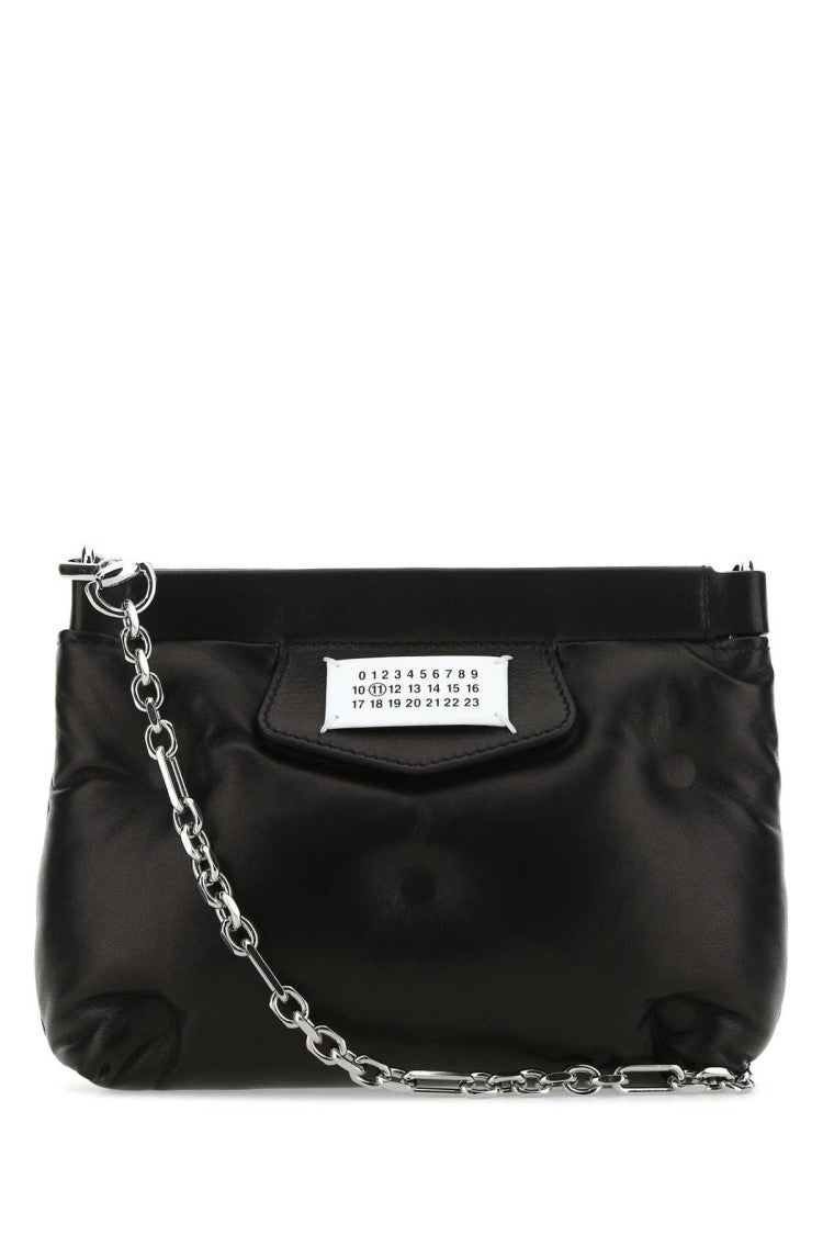 Maison Margiela Black Nappa Leather Glam Slam Red Carpet Clutch