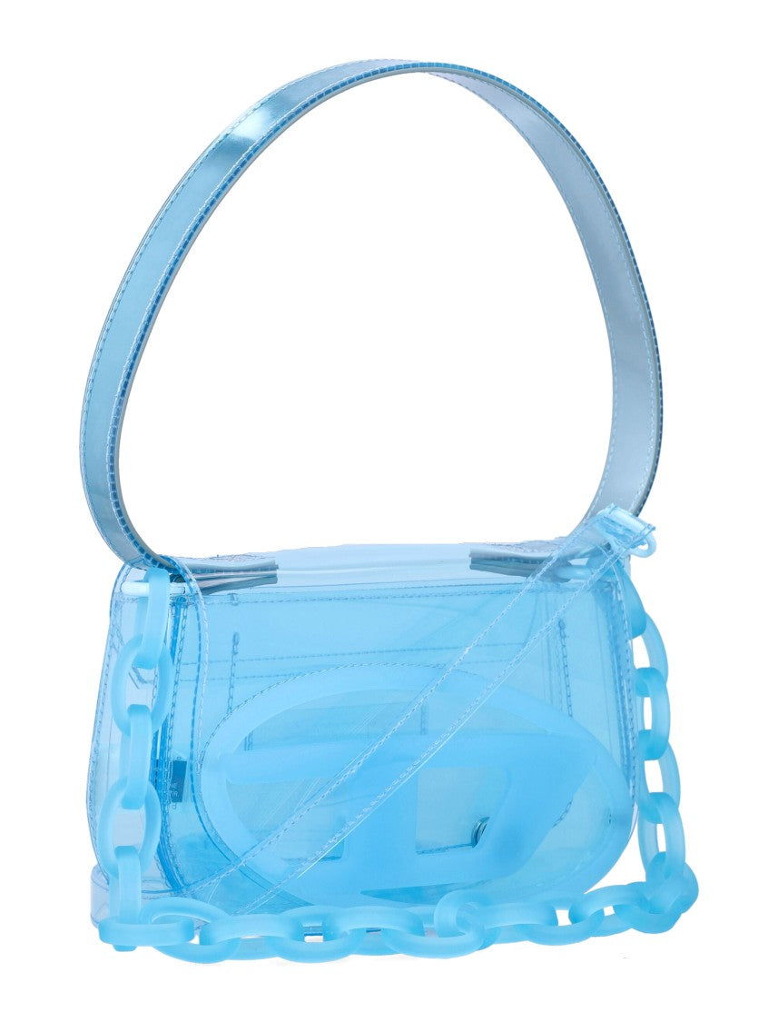 Diesel Translucent Jelly Shoulder Bag With Mirrored Handle