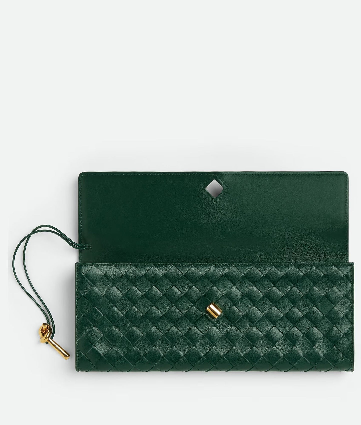Bottega Veneta Andiamo Clutch Emerald Green NEW