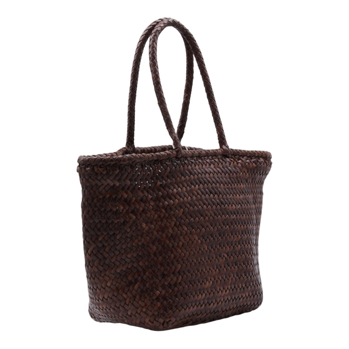 Dragon Diffusion Structured Rectangular Bag With Smooth Finish