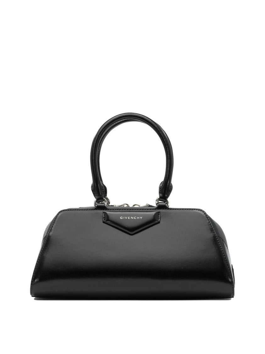 Givenchy Structured Black Cotton Shoulder Bag