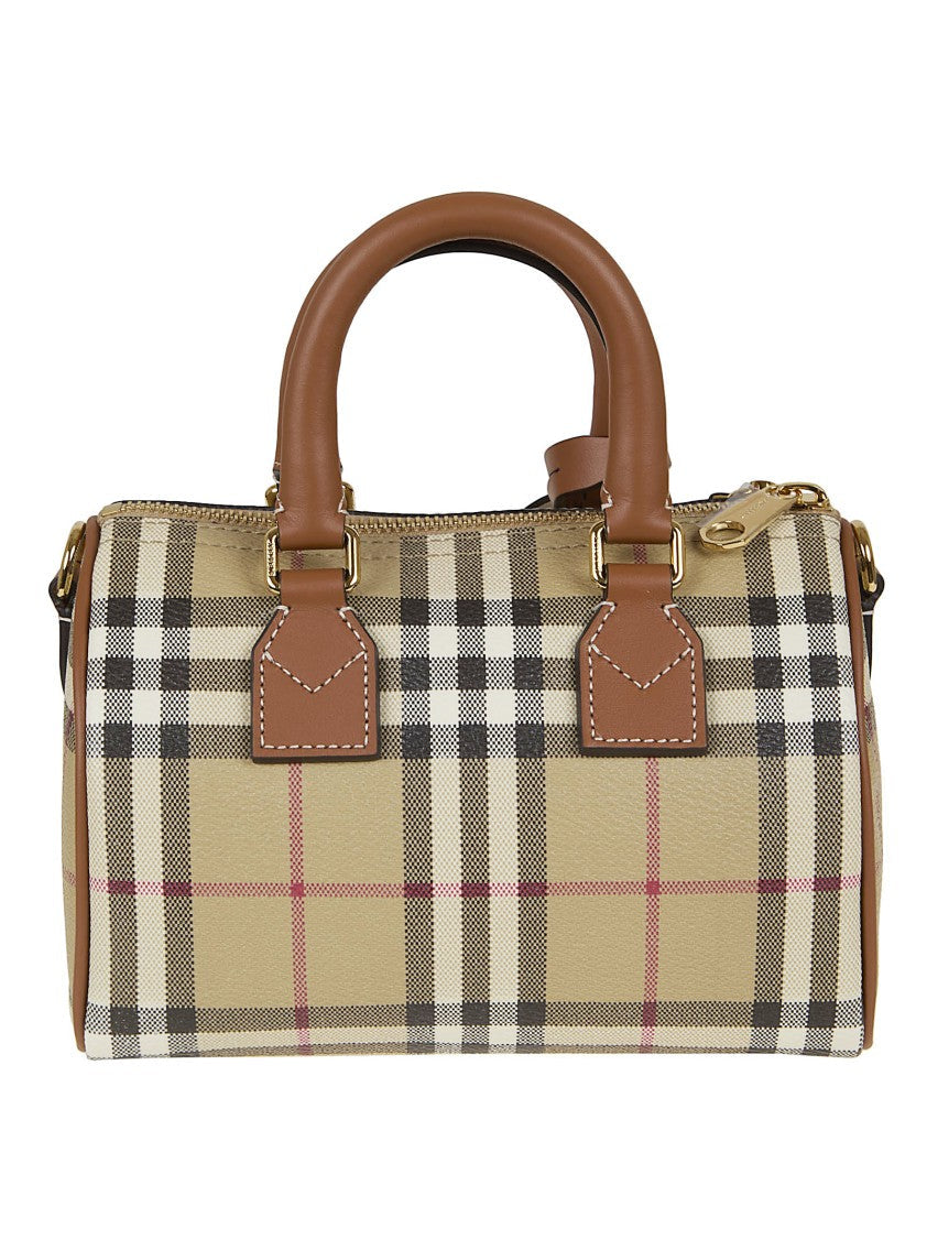 Burberry Checkered Structured Handbag