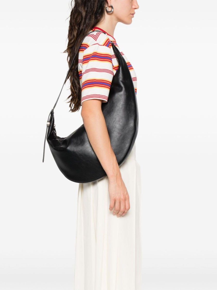 Marni Crescent-Shaped Shoulder Bag In Smooth Calf Leather