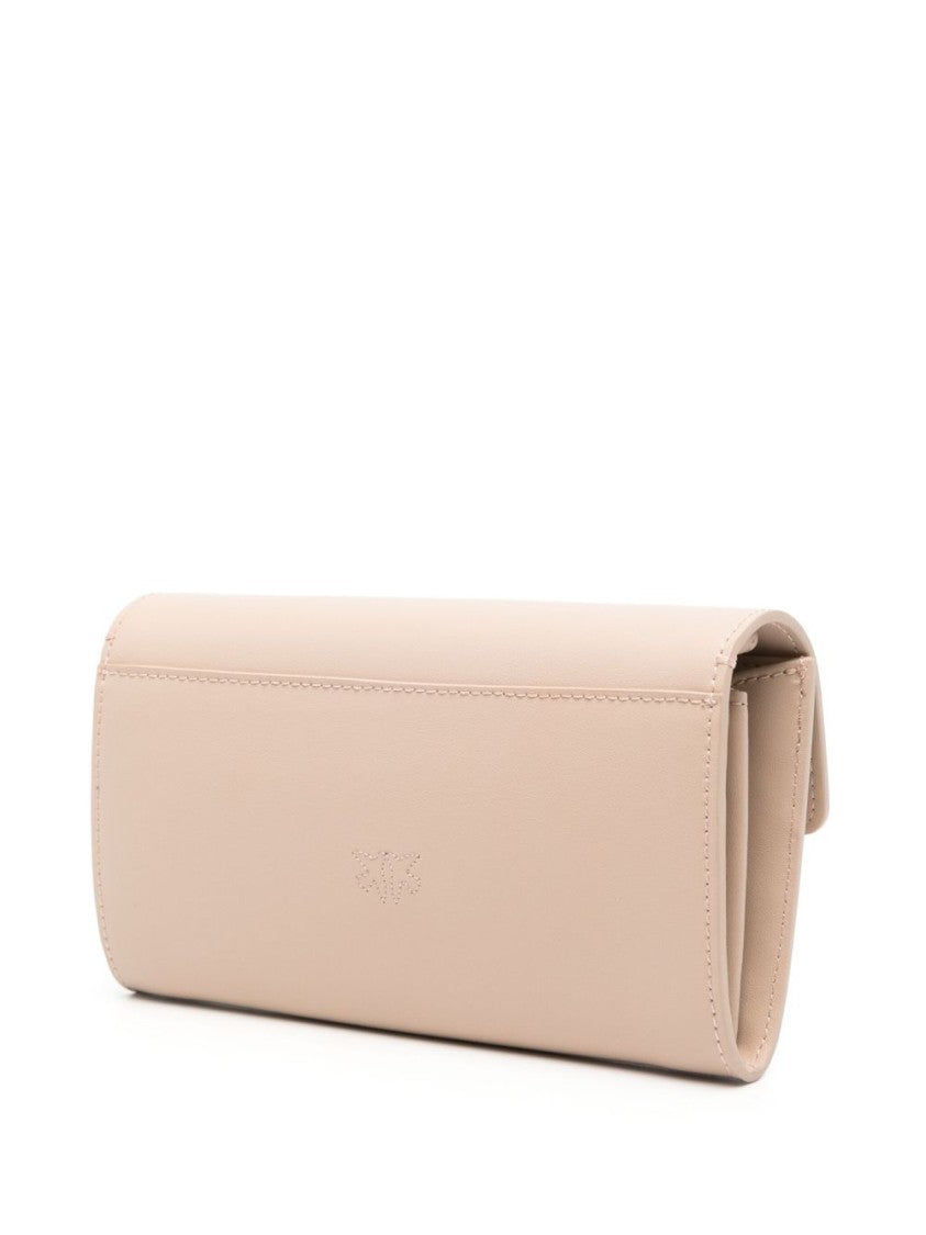 Pinko Rectangular Clutch Bag With Gold-Tone Metal Clasp