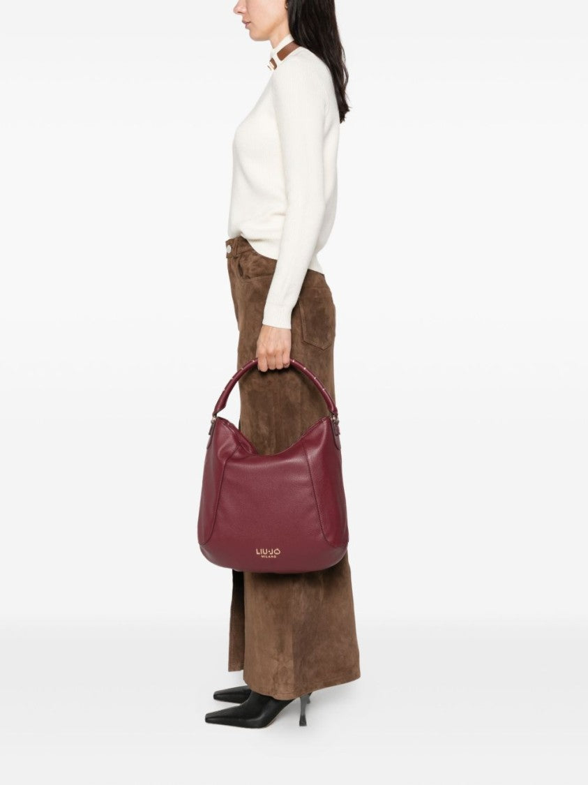 Liu Jo Structured Red Shoulder Bag With Zip Closure