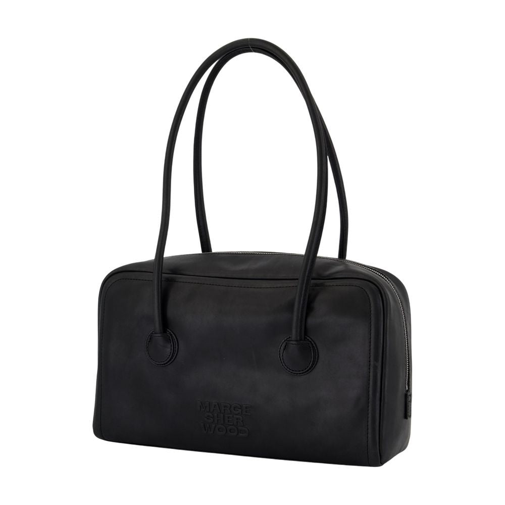Margesherwood Soft Boston Shoulder Bag - Leather - Black