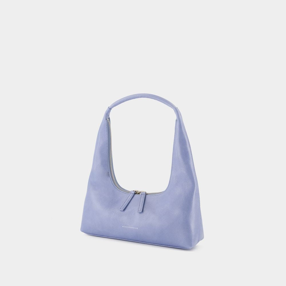 Margesherwood Calfskin Leather Shoulder Bag With Rounded Silhouette