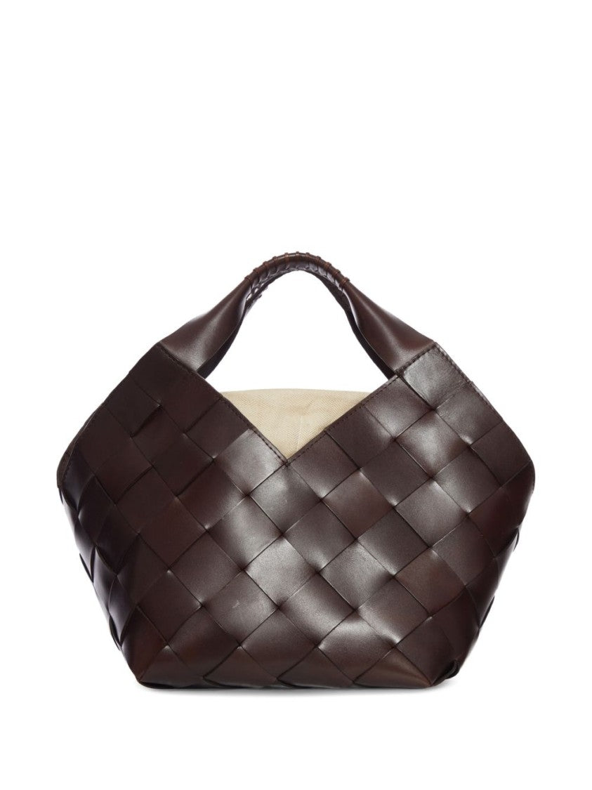 Dragon Diffusion Woven Calf Leather Handbag With Integrated Handles