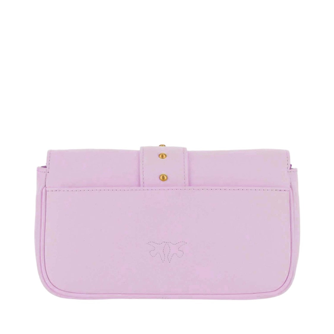 Pinko Leather Bag With Love Birds Diamond Cut Buckle