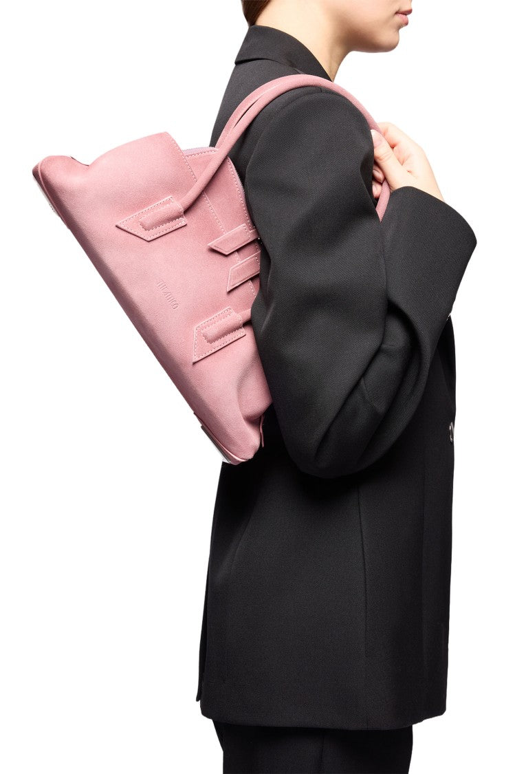 The Attico Elongated Pink Handbag With Dual Handles