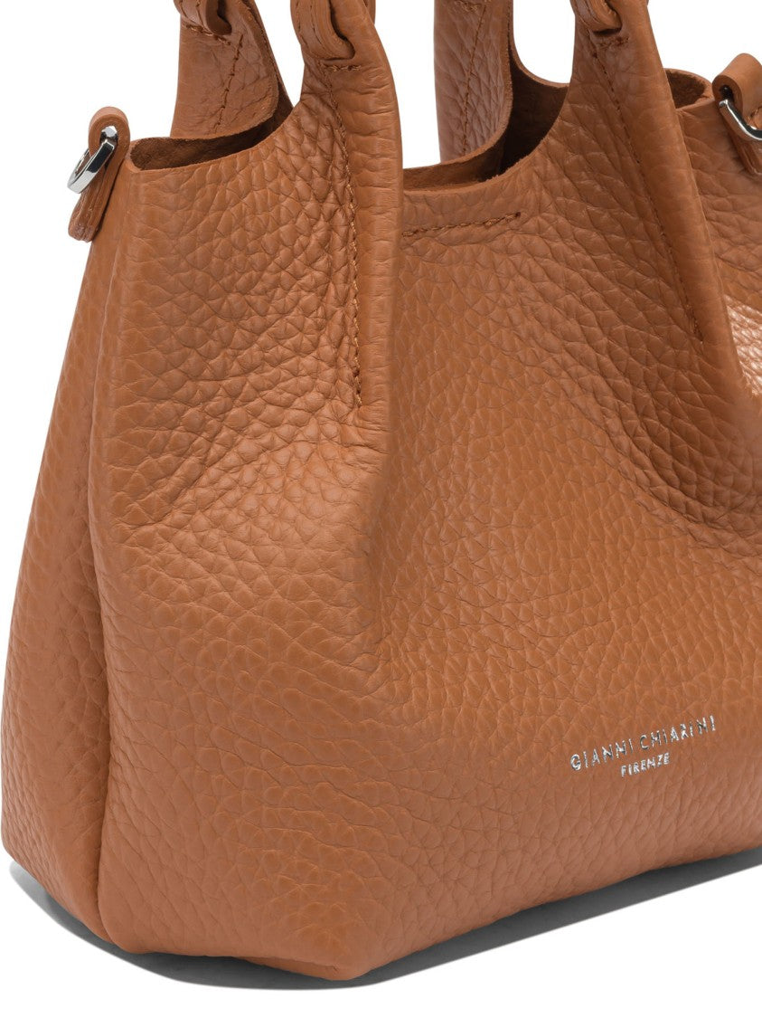 Gianni Chiarini Textured Leather Handbag With Dual Top Handles