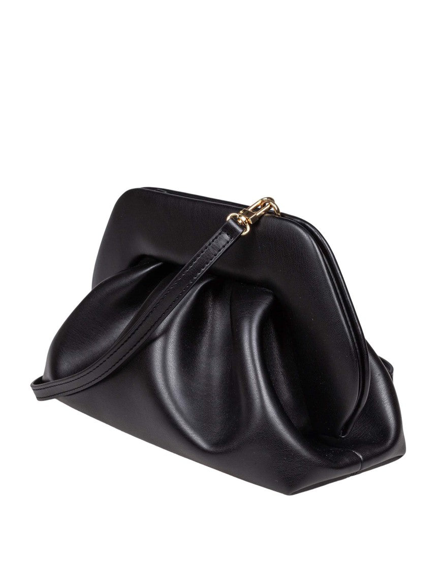 Themoirè Vegan Fabric Clutch Bag Color Black
