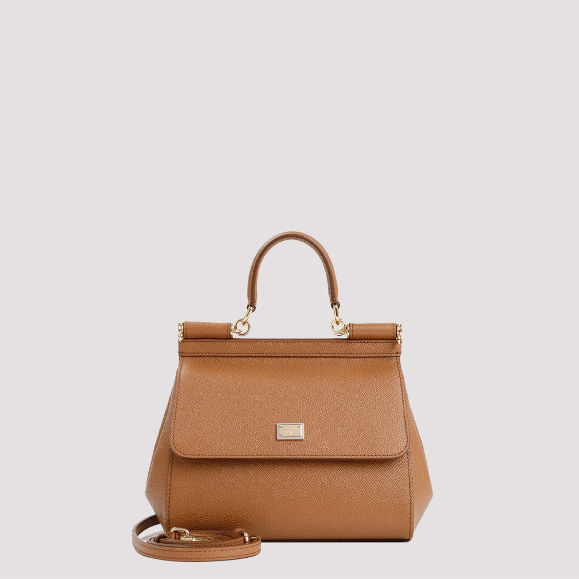 Dolce & Gabbana Caramel Leather Miss Sicily Bag