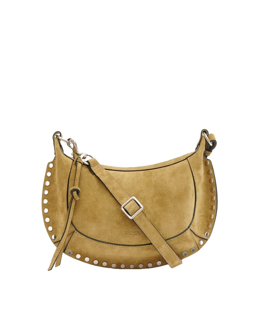 Isabel Marant Oskan Moon Suede Bag In Taupe