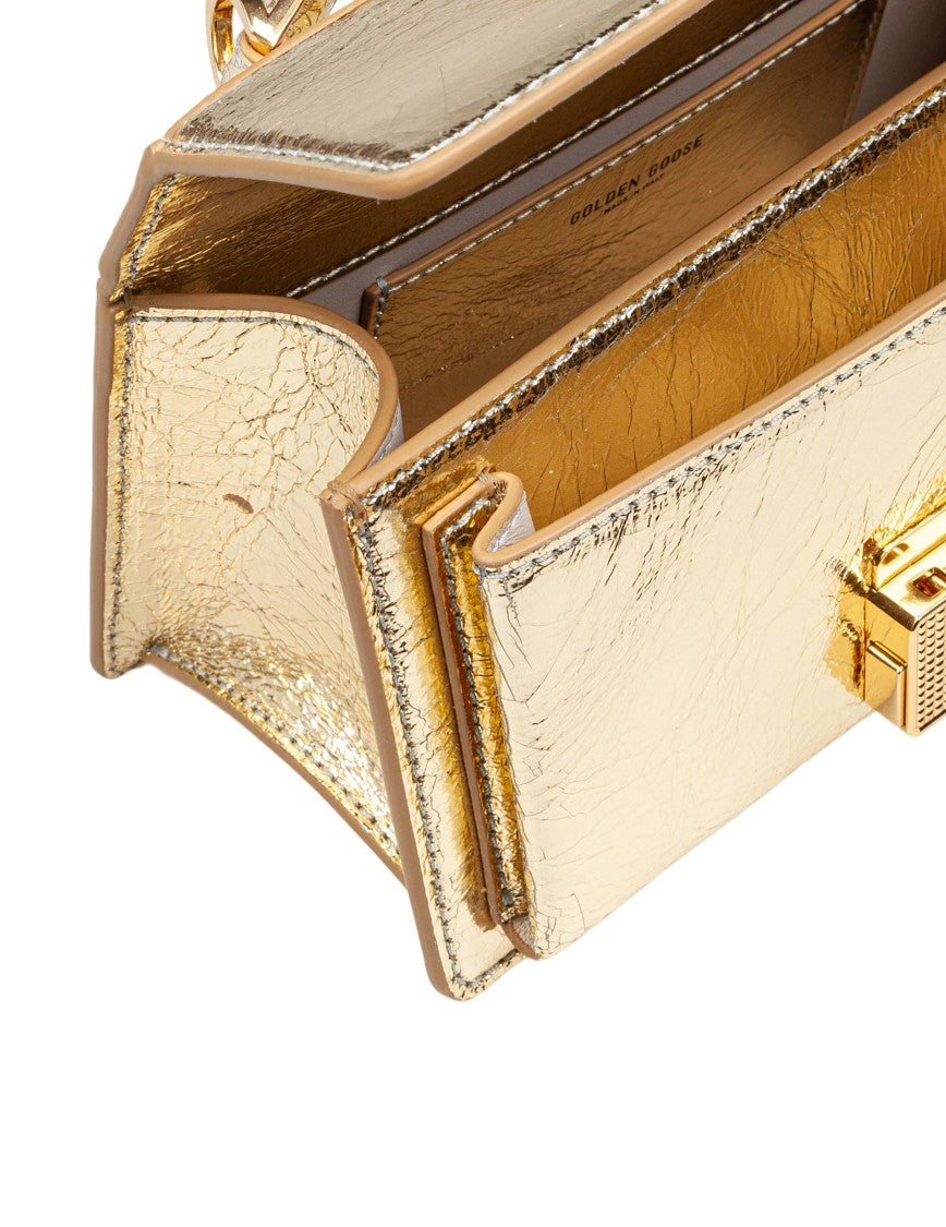 Golden Goose Gold Color Leather Venezia Small Handbag