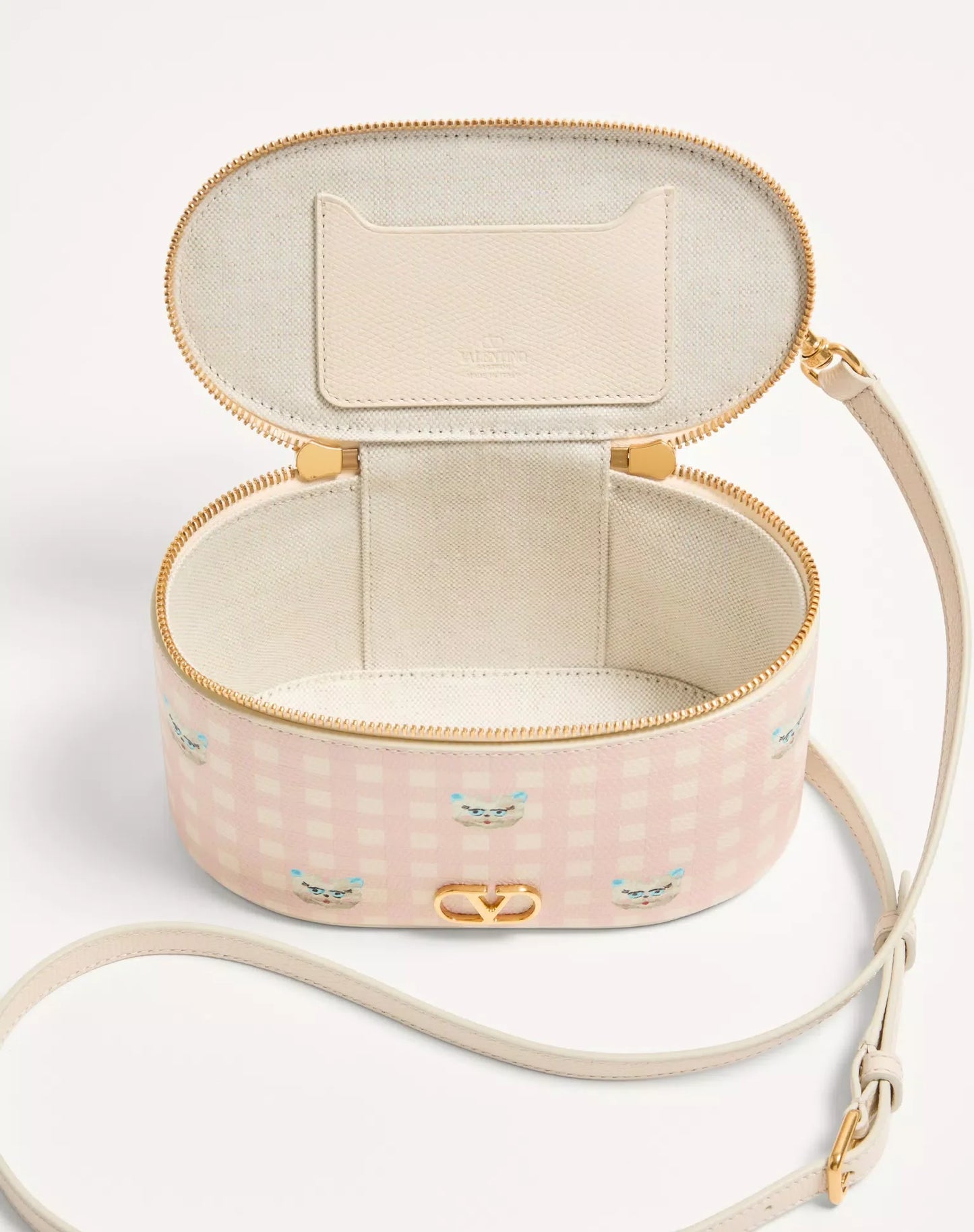 Vlogo Signature Mini Vanity Bag in Le Chat De La Maison Grainy Calfskin