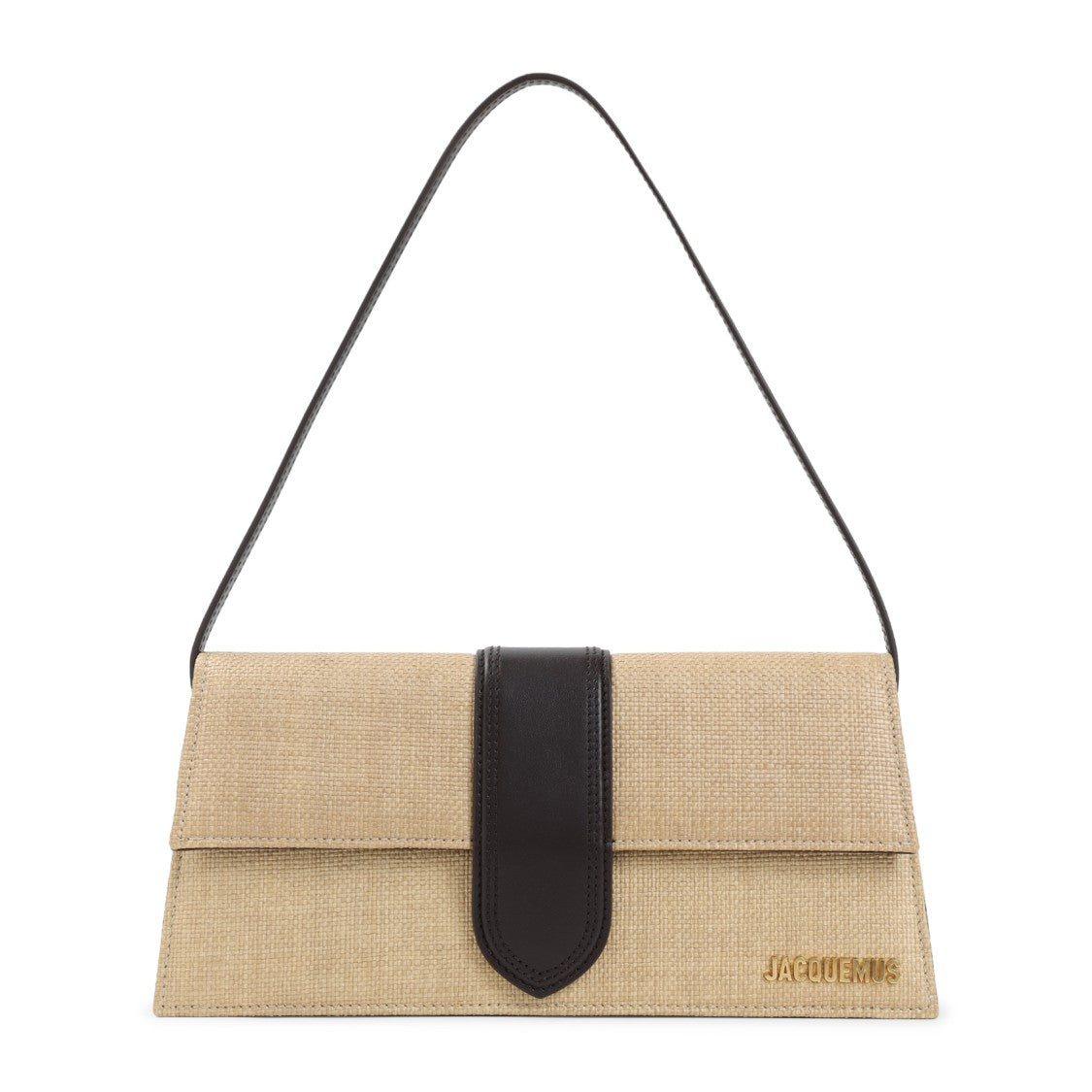 Jacquemus Natural Beige Raffia Le Bambino Long Handbag