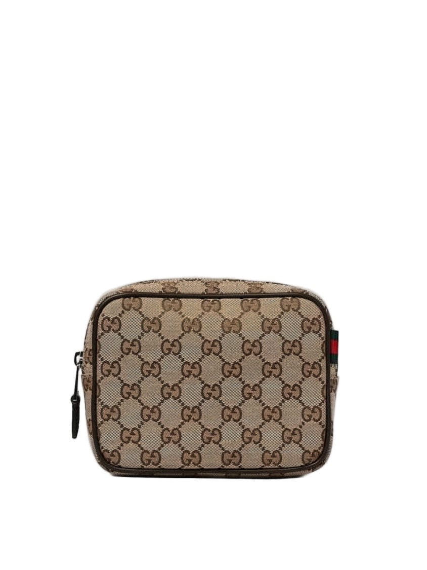 Gucci Rectangular Monogram Canvas Crossbody Bag