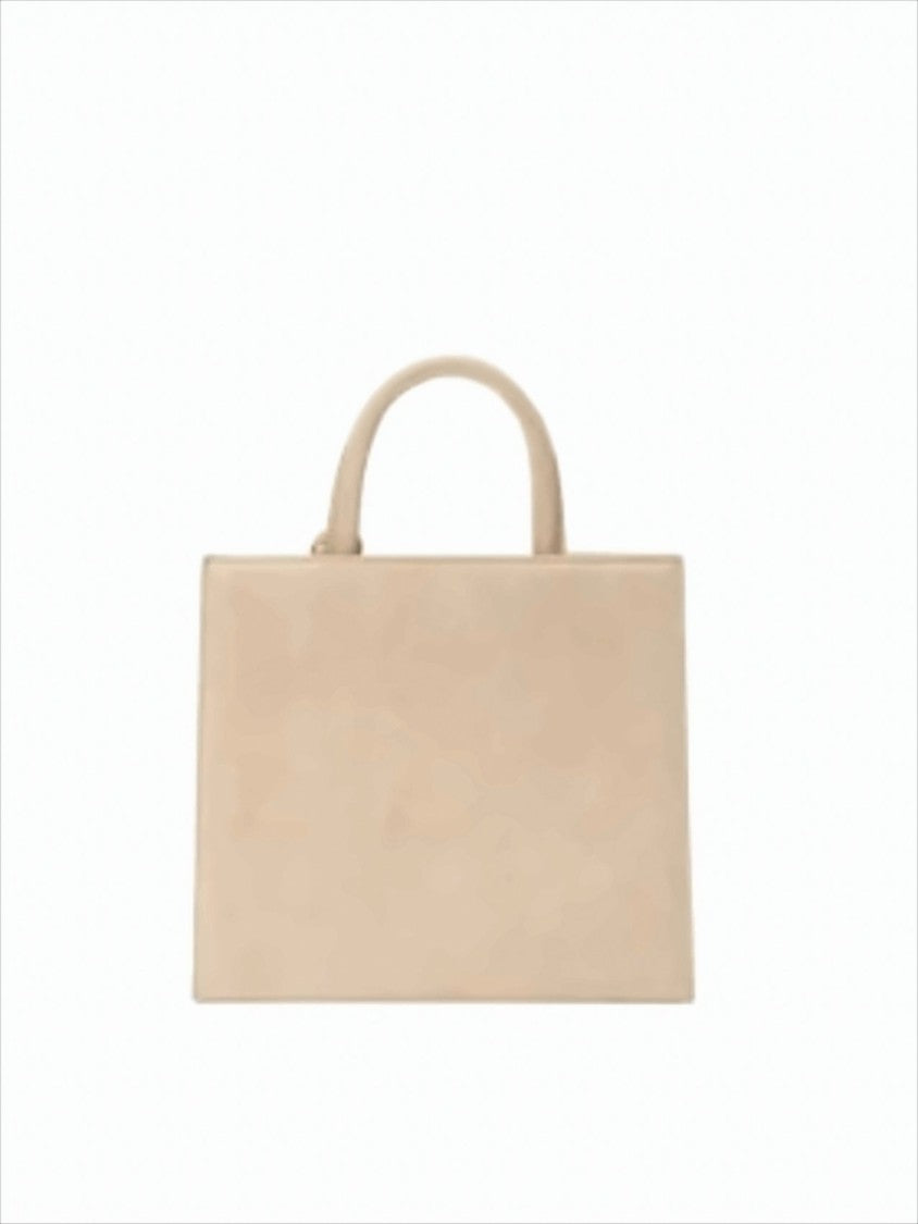 Mc2 Saint Barth Structured Suede Midi Handbag With Detachable Strap